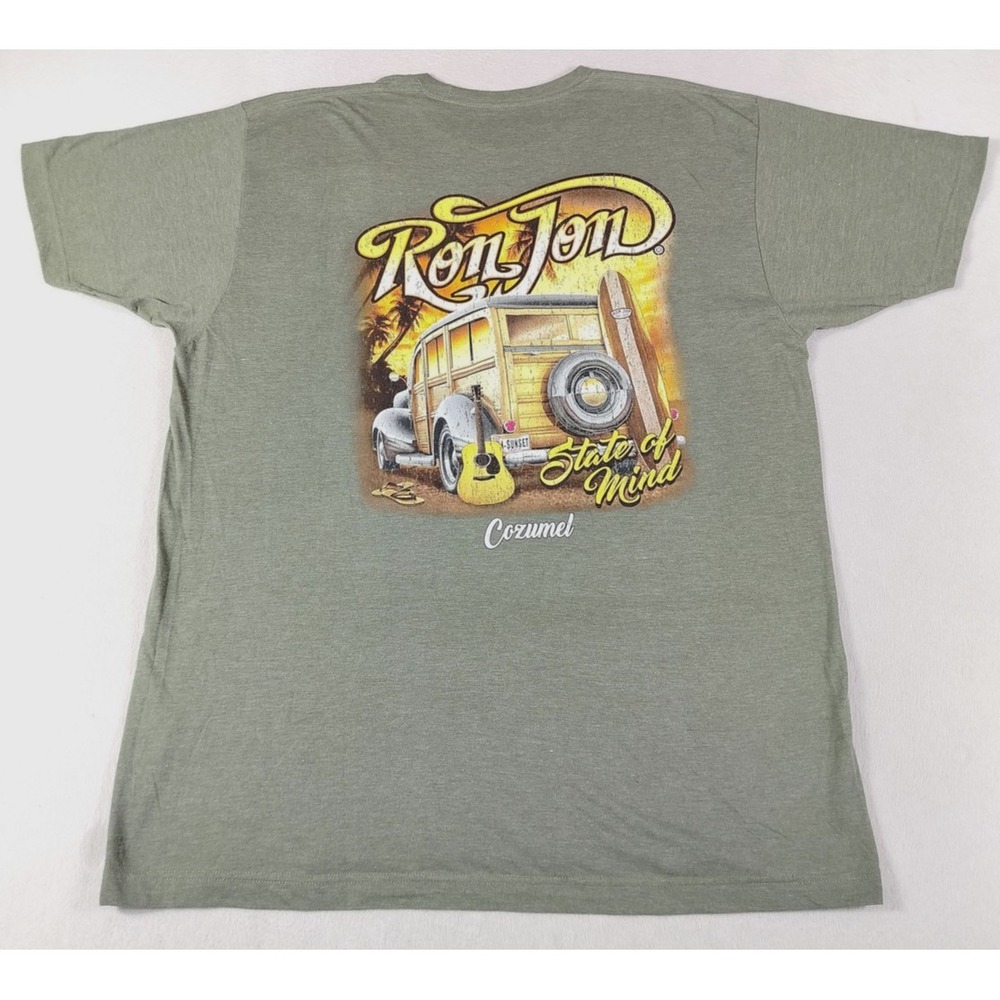 Ron Jon Surf Shop Shirt Mens 2XL Green Cozumel State Of Mind Graphic Tee